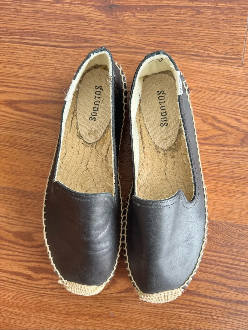 Soludos black leather